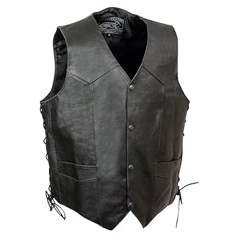 【新品未使用】Story Mfg Vest Shell Shock Men's Motorcycle Leather Vest (limited edition)